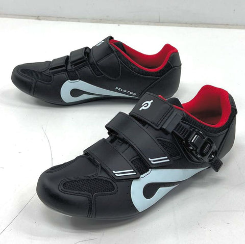 DS Peloton OG All Cycling Shoes w/ Cleats Black Red Bike Shoes Size EU 41