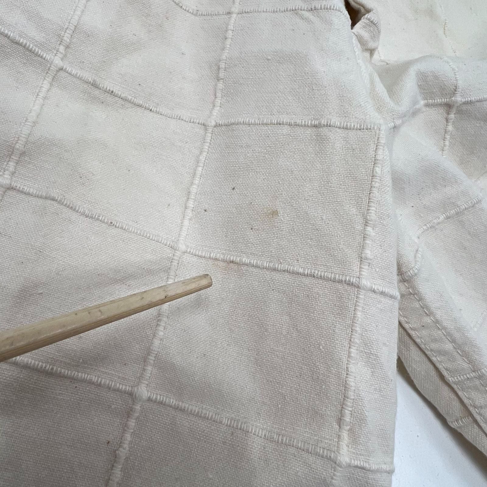 Vintage 70s Modern Juniors Cream Quilted Cotton Wide Leg Capri Pants Womens 5