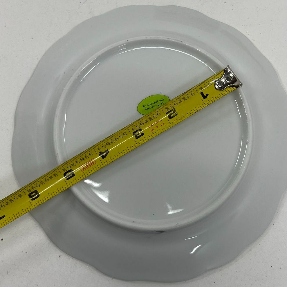 Vintage Johann Haviland Platinum Baroque Salad Plates Set of 12 Bavaria China