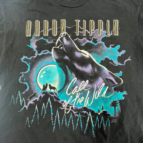 Vintage 1993 Aaron Tippin Call of the Wild Tour T-Shirt Single Stitch USA Sz L