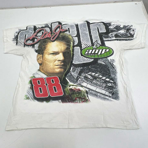 Vintage 2008 NASCAR Dale Jr All Over Print Racing T-Shirt Chase Authentics Sz