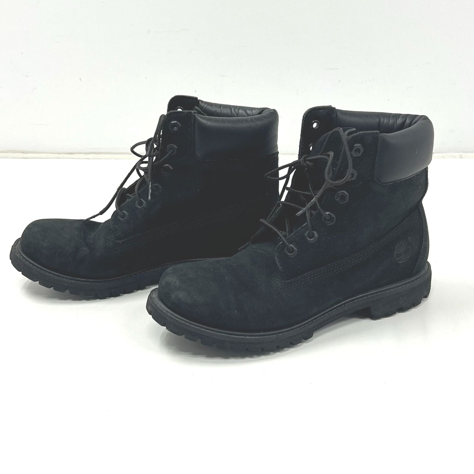 Timberland 6-Inch Premium Boots Black Nubuck PrimaLoft Waterproof Womens 9.5