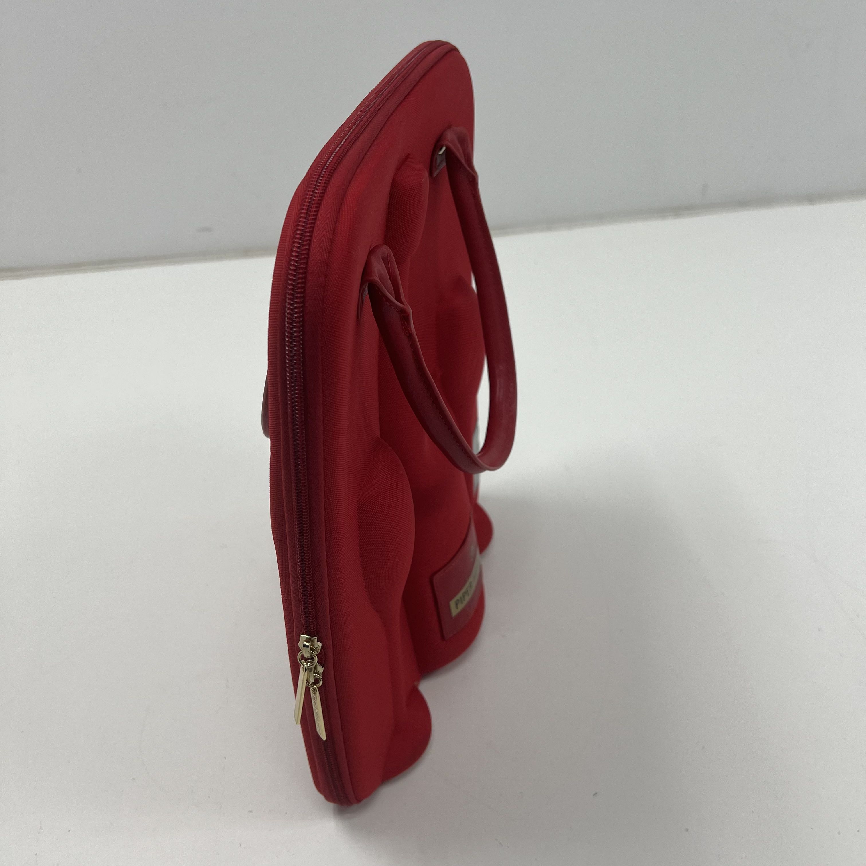 Piper-Heidsieck Red Champagne Travel Tote Cooler Bag Carrier Case Gold Hardware