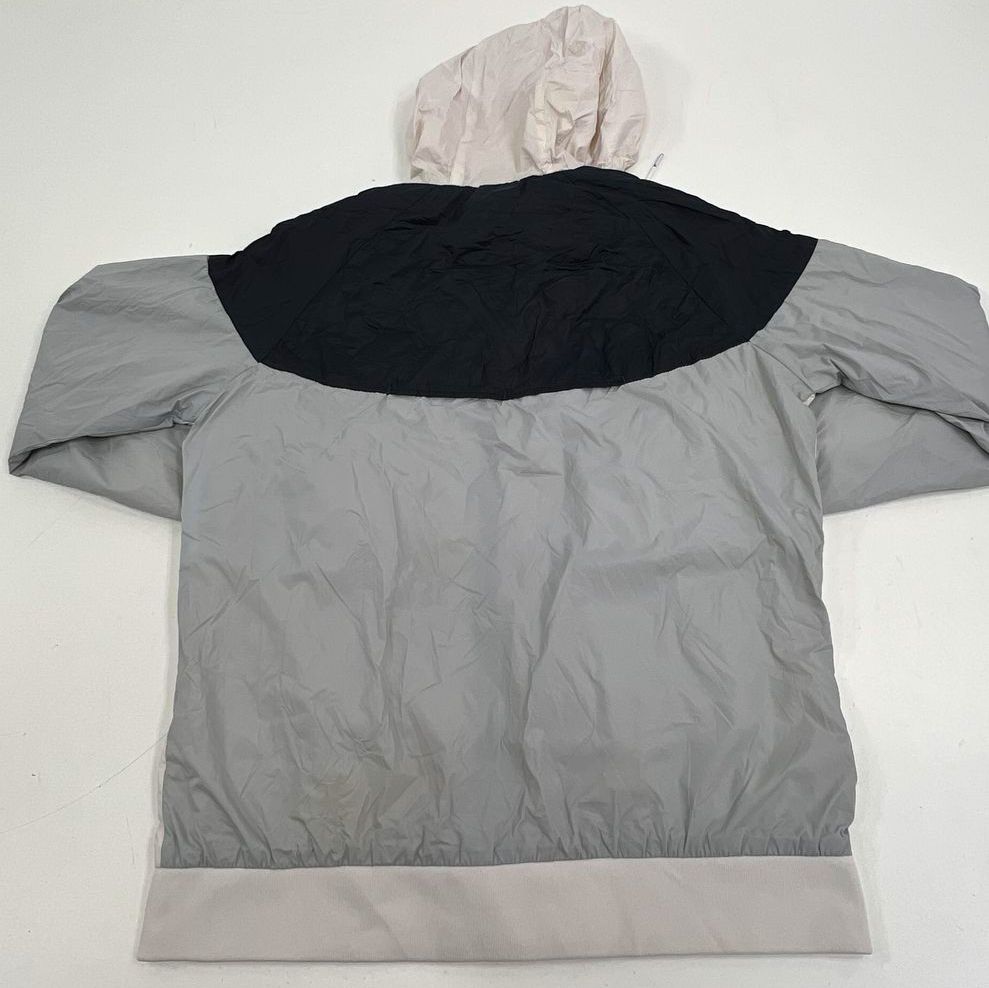 Nike Windrunner Colorblock Hooded Full Zip Jacket Men's L Black White Gray