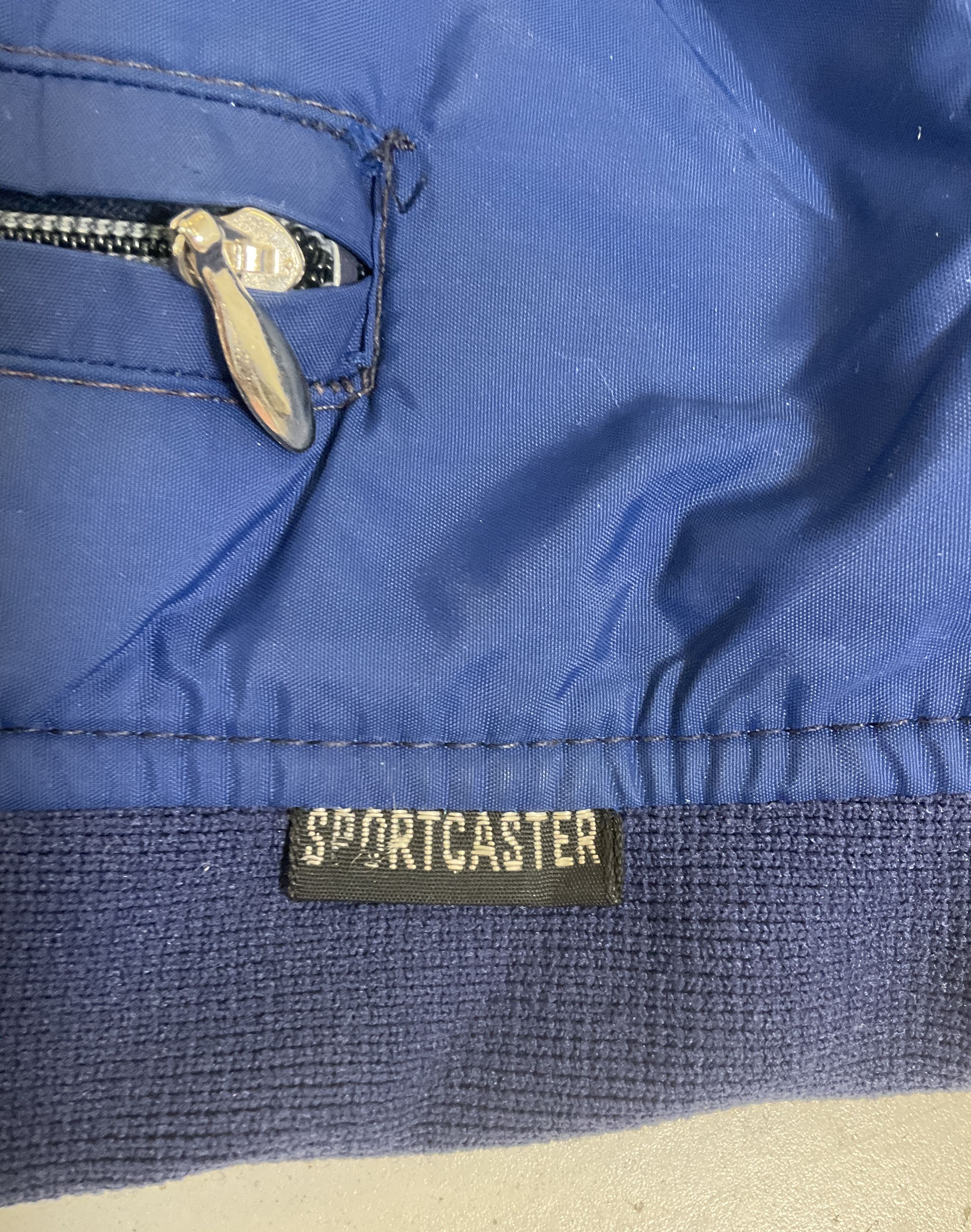 Vintage Sportcaster Mens XL Blue High Rise Snow Pants Ski Bib Made in USA