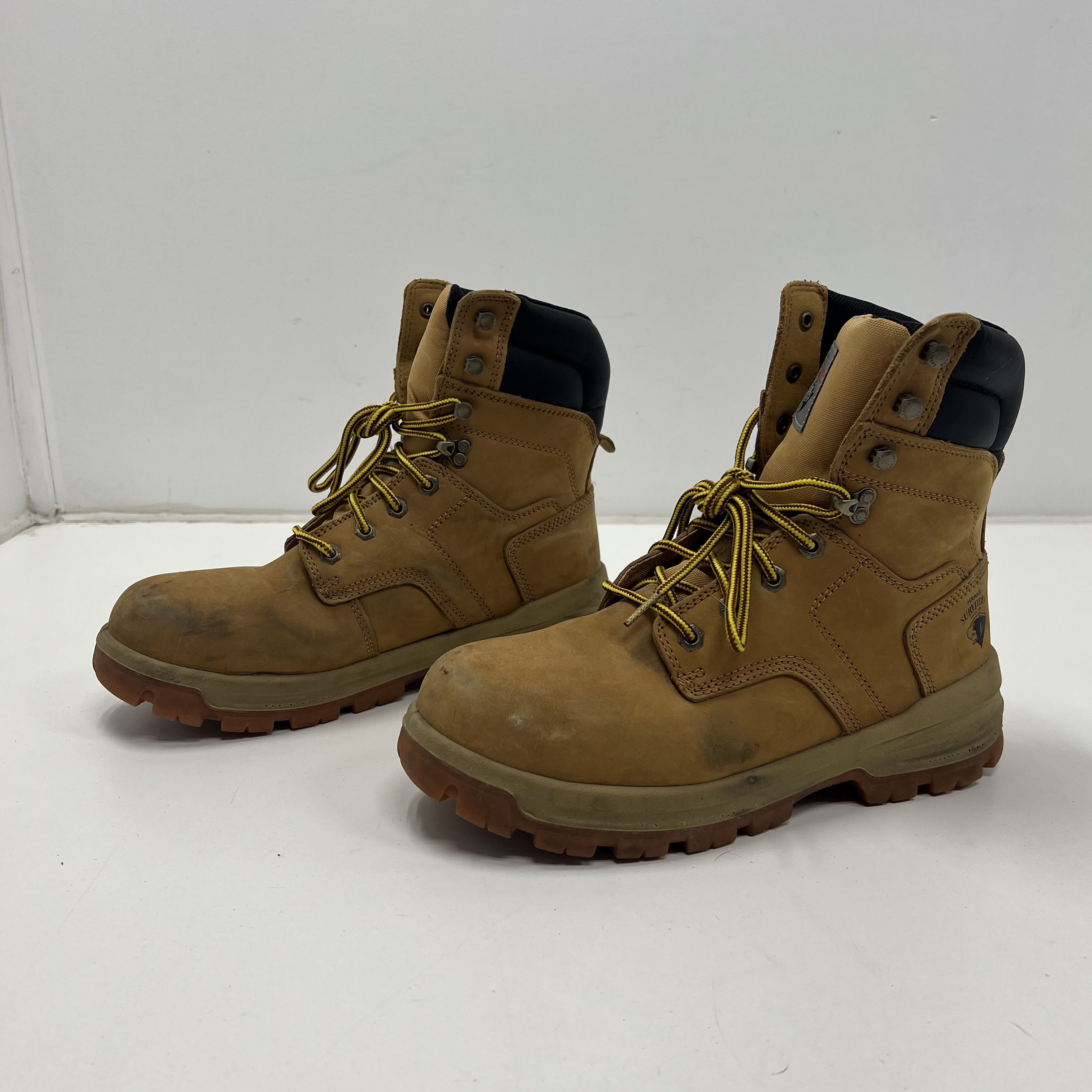 Herman Survivor Brown Lace Up Construction Work Boot Men 9W Steel Toe