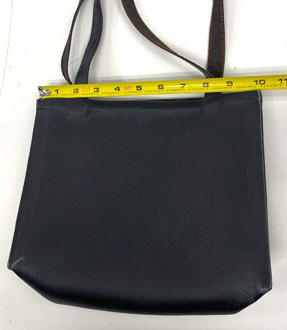 Vintage Harley Davidson Black Pebbled Leather Tote Shoulder Bag Purse Embossed