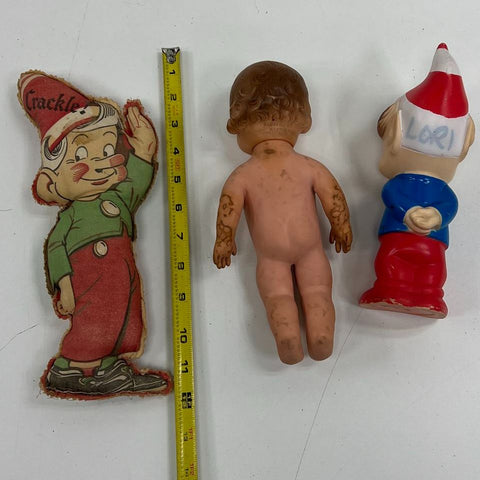 Vintage Lot Kellogg's Crackle Doll Bank & Campbell's Kids Ideal Toy