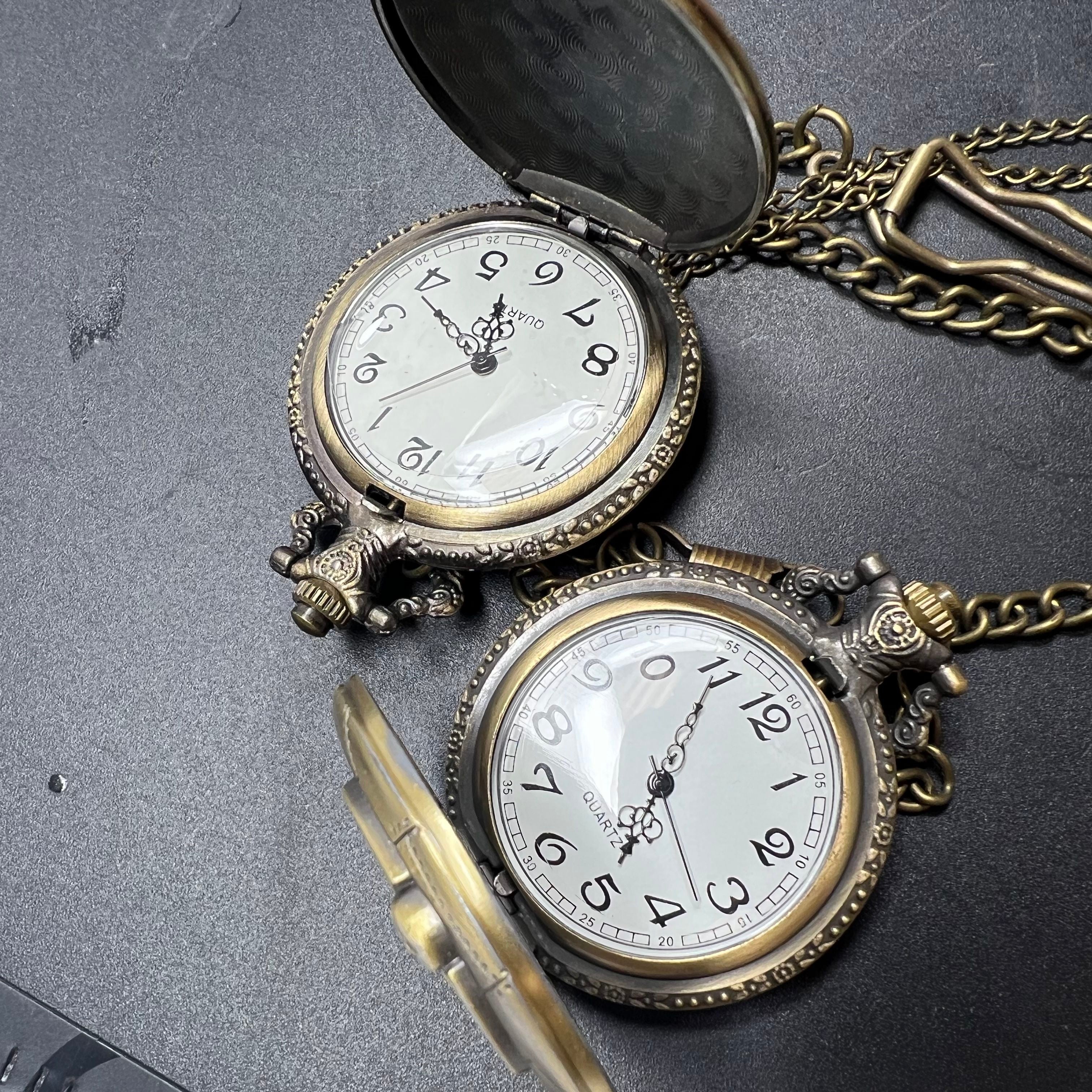 Lot of 5 Pocket Necklace Watches UNTESTED AS-IS