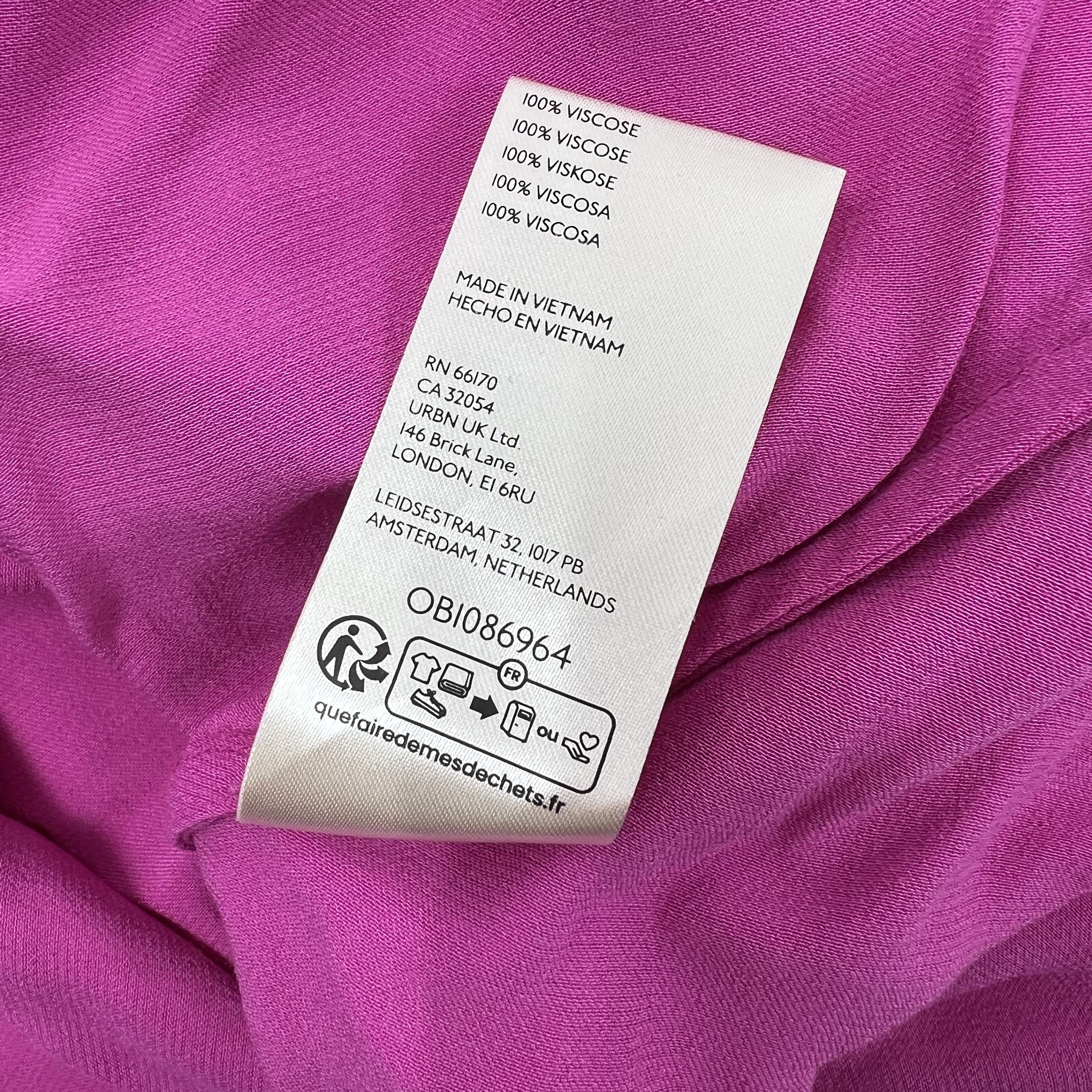 Anthropologie Maeve Green Ribbed T-Shirt Magenta Skirt Set Women's Small