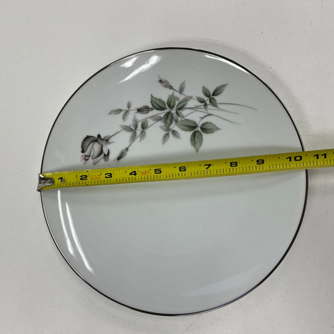 Vintage Noritake Janette 6604 Dinner Plate Set 10 Piece Platinum Trim