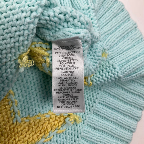 Wildfox White Label Blue Seeing Stars Lennon Bell Sleeve Cotton Sweater Women's