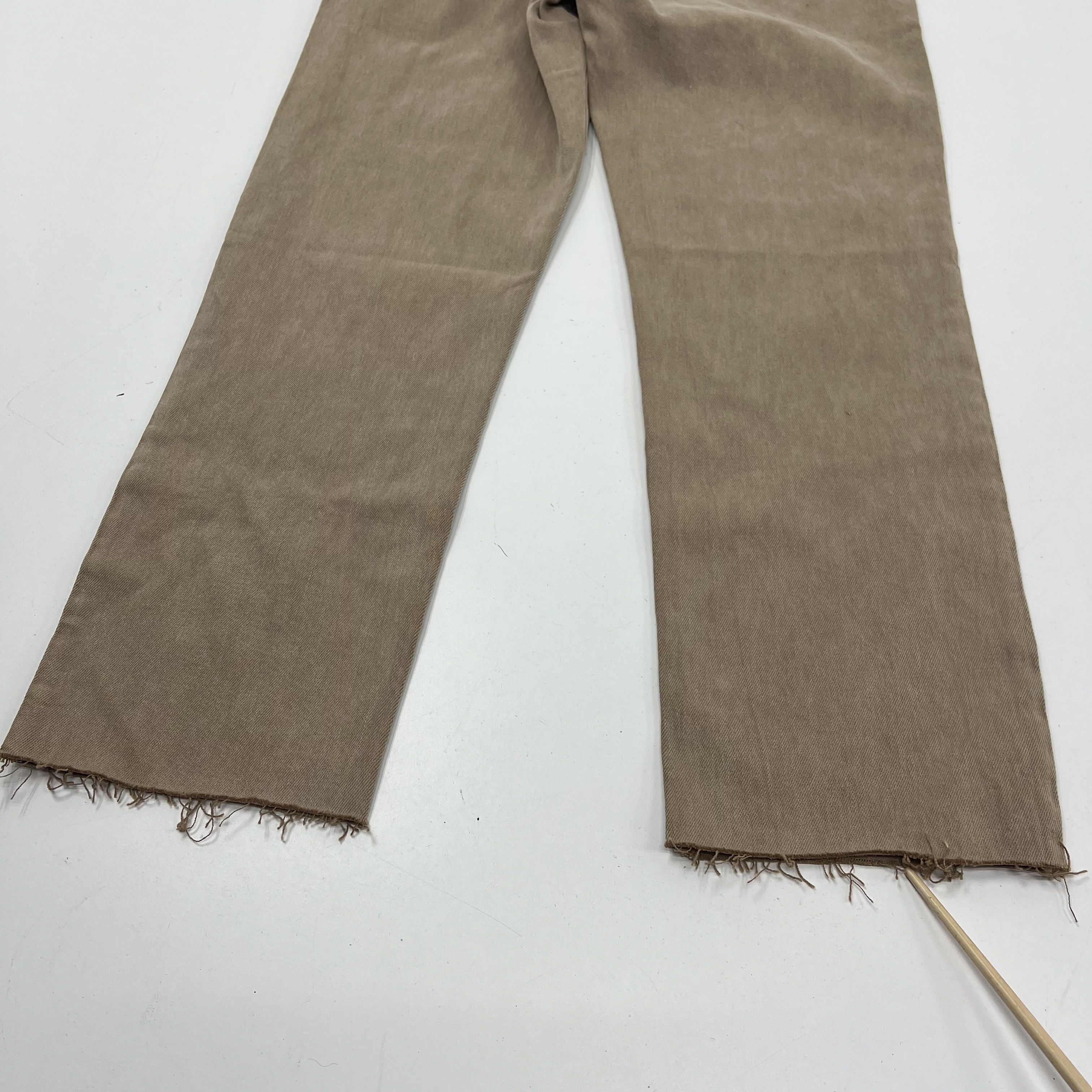 NWT Gap Tan Cheeky Straight High Rise Raw Hem Button Fly Jeans Women's 29
