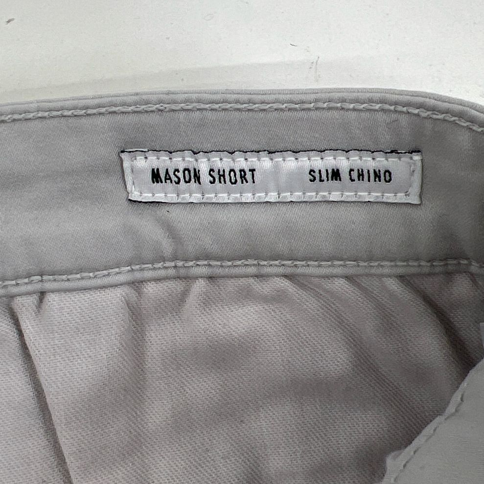 NWT Men's Edwin Mason Plain Grey Slim Chino Style Shorts - Size 28
