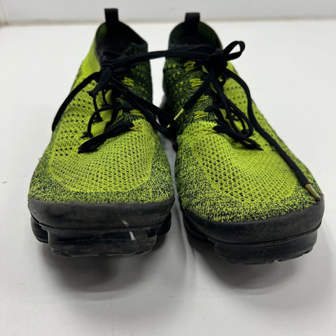 Nike Air VaporMax Flyknit 2 Volt Black Running Sneakers Size 12