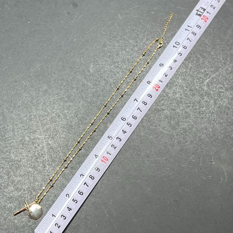 925 Sterling Silver Cross & Religious Charm Necklace Gold tone