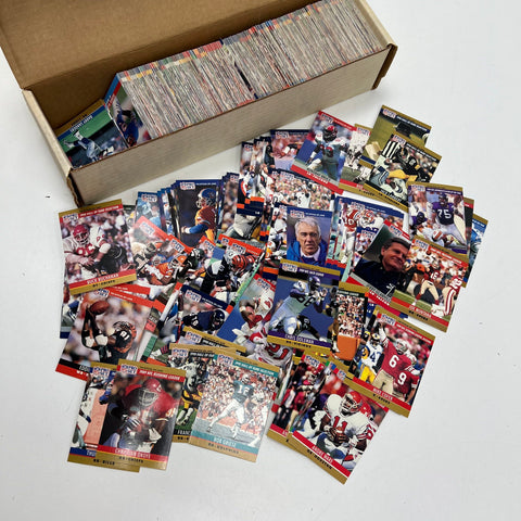 Vintage 1990 Pro Set NFL Football Cards Large Lot Mixed Players Collection