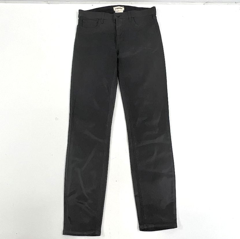Women's L'Agence Black Faux Leather Modal/Cotton Blend Pants - Size 26