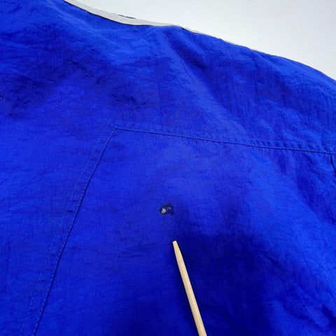 Vintage 90s Adidas Blue Trefoil Logo Hooded Windbreaker Jacket Men's XL