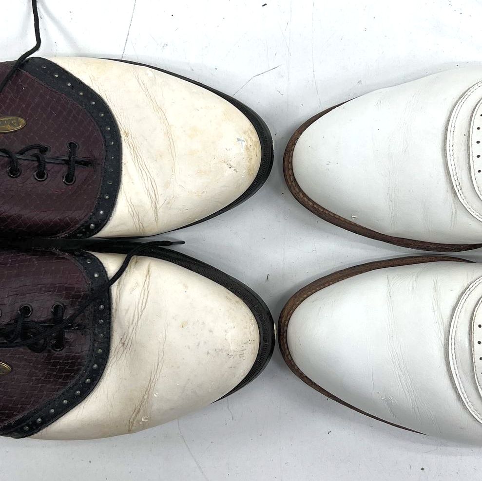Etonic Lot of 2 Vintage Leather Saddle Golf Shoes Men's Size 10.5
