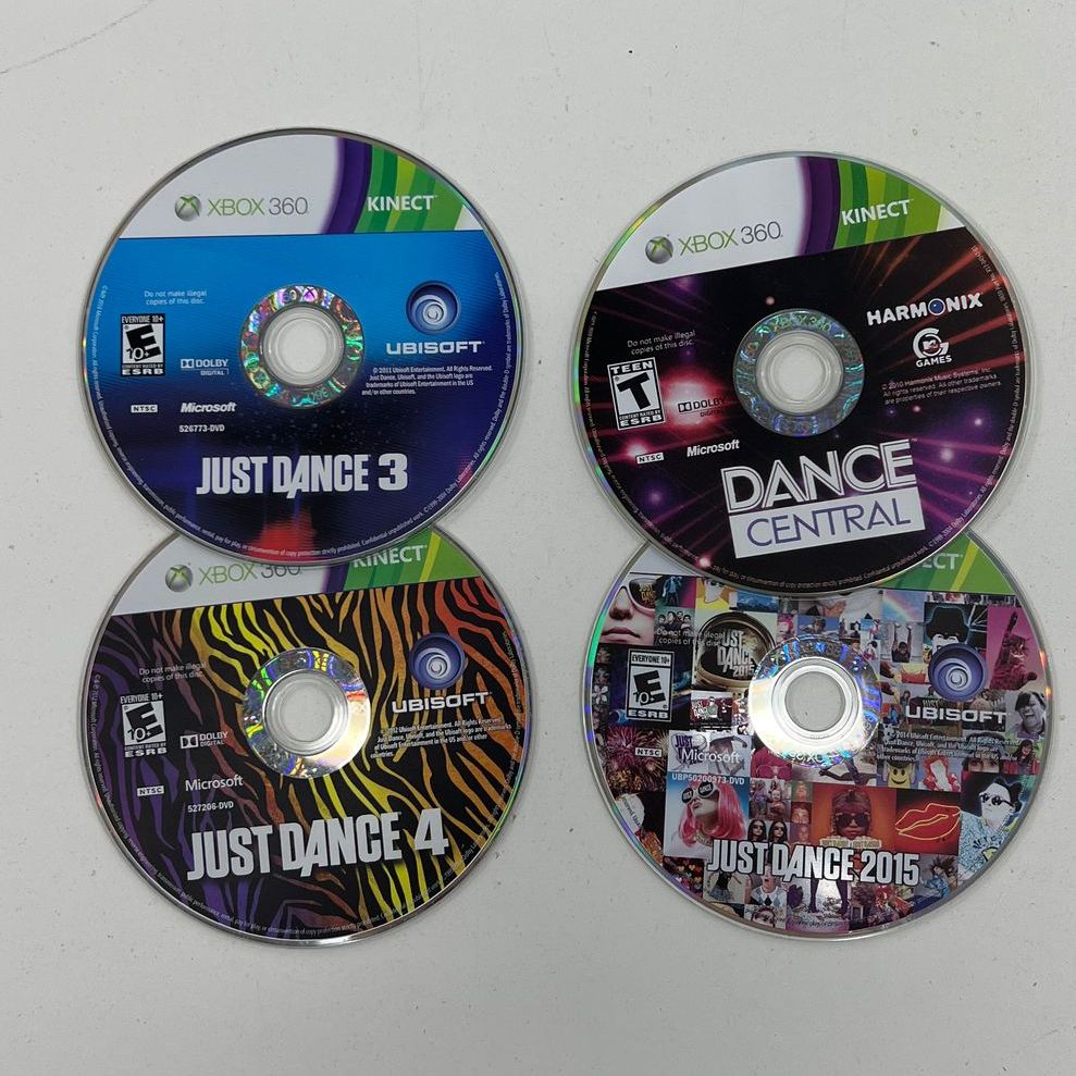Microsoft Xbox 360 Kinect Mixed Games Lot in Cases UNTESTED Joy Ride Wipe Out