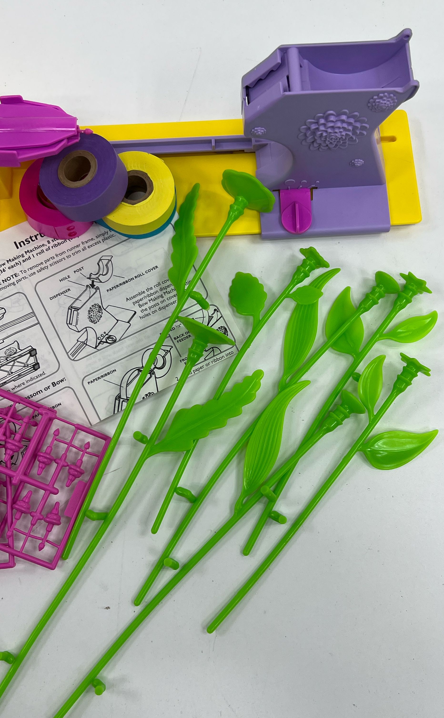 Vintage Hasbro Fantastic Blossoms Bow Making Kit Children's Craft Set IOB