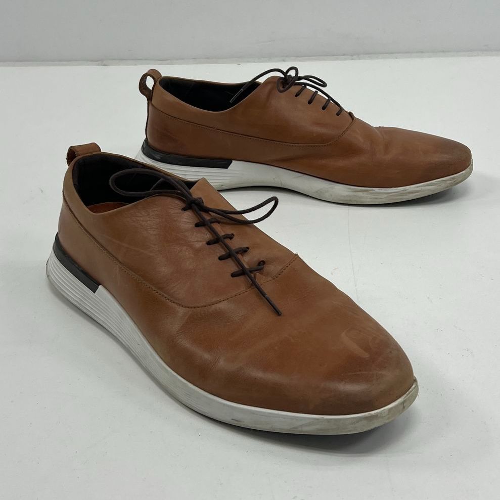 Men's Wolf & Shepherd Tan Brown Genuine Leather Loafer Dress Shoes Size 13M