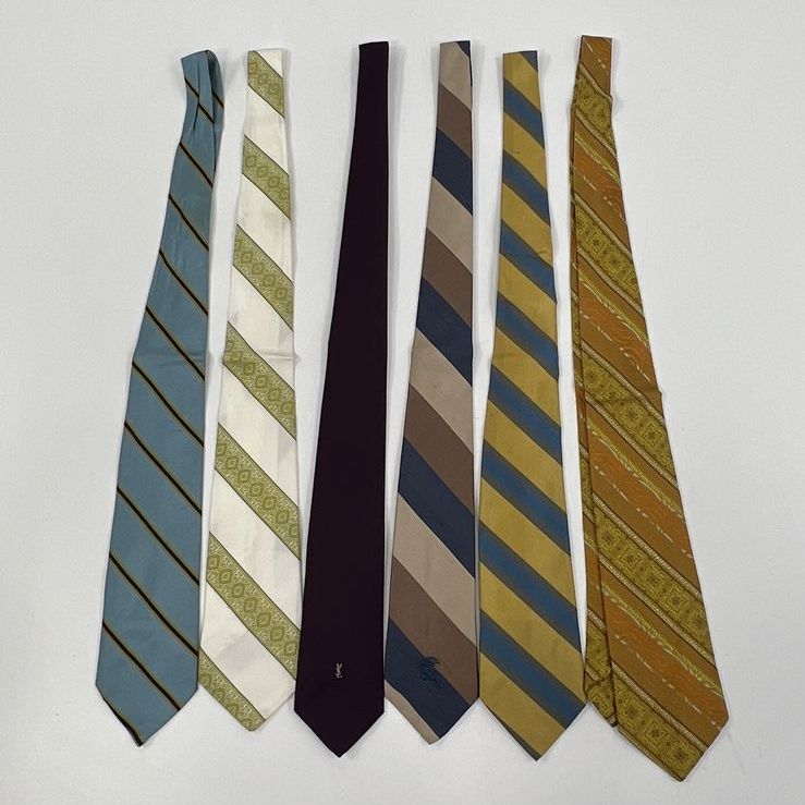 Vintage Men's Assorted Patterns Wide Neck Ties Lot Acetate Polyester YSL Turner