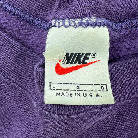 Vintage 90s Nike Embroidered Swoosh Crewneck Sweatshirt Made in USA Sz L