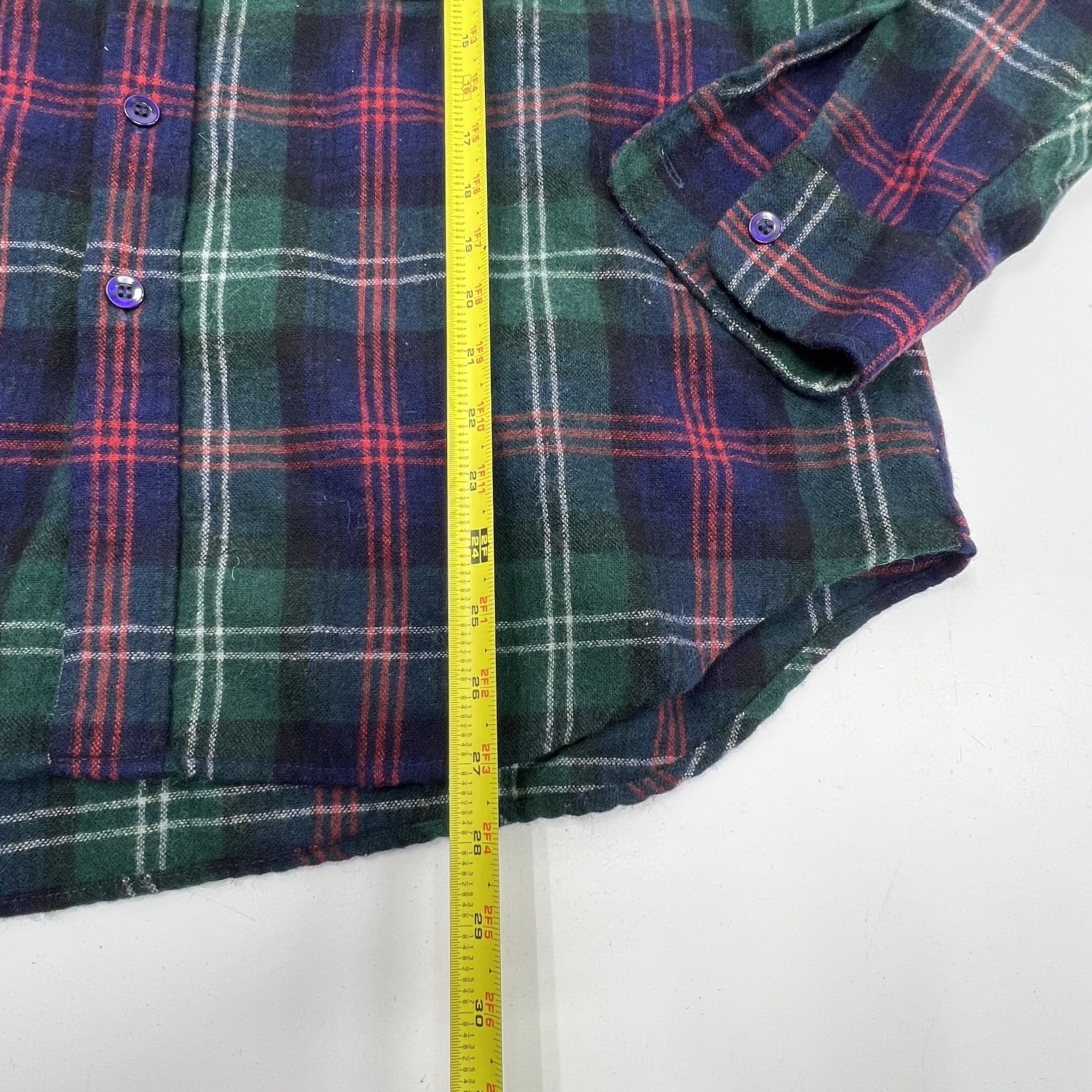 Vintage 70s/80s Christopher Rand Quilted Lined Wool Plaid Flannel Shacket Sz XL