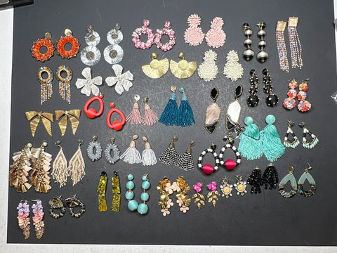 Lot of Baublebar & Others Statement Dangling Earrings