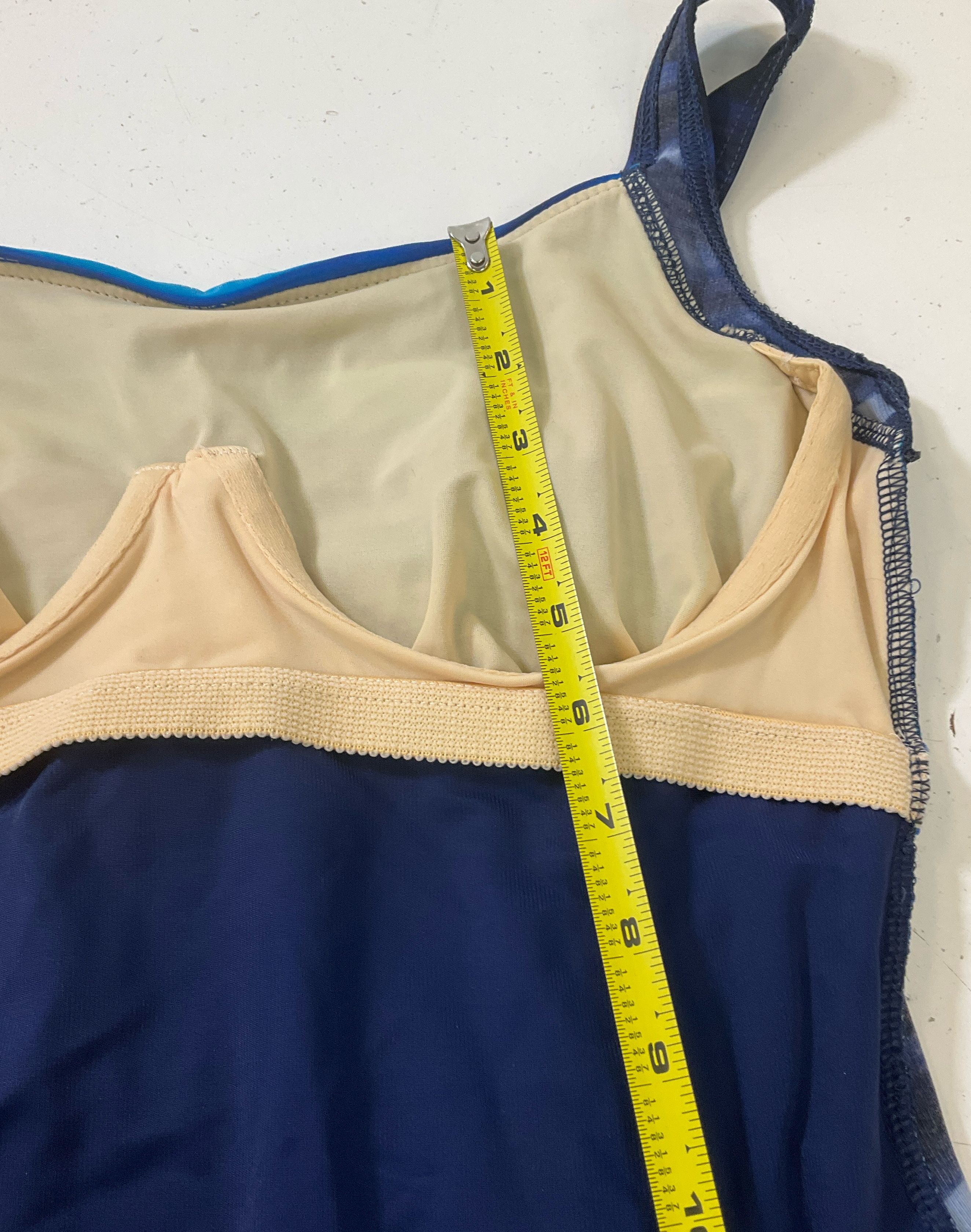 Miraclesuit Women's Blue One Piece Underwire Swimsuit High Cut Size 12 Vintage
