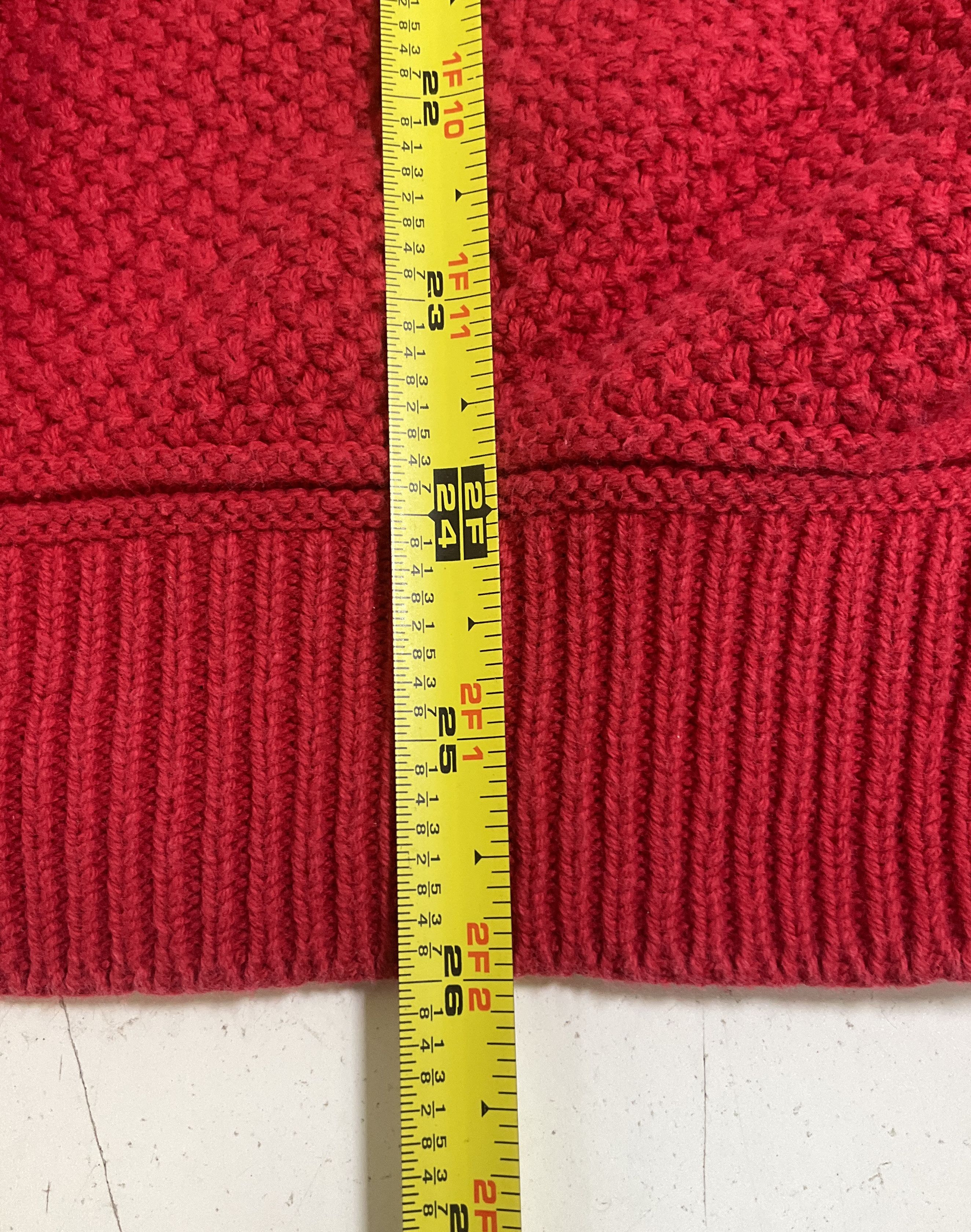 Vintage 90s Lee Sport Red Nebraska Embroidered Textured Knit Sweater Men's L