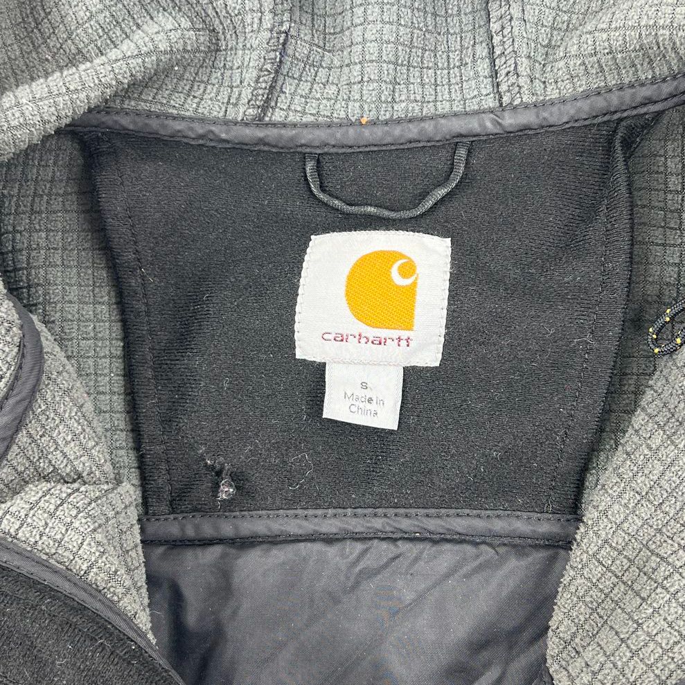 Men's Carhartt Black J294 Hybrid Soft Shell Full Zip Puffer Jacket - Size Small