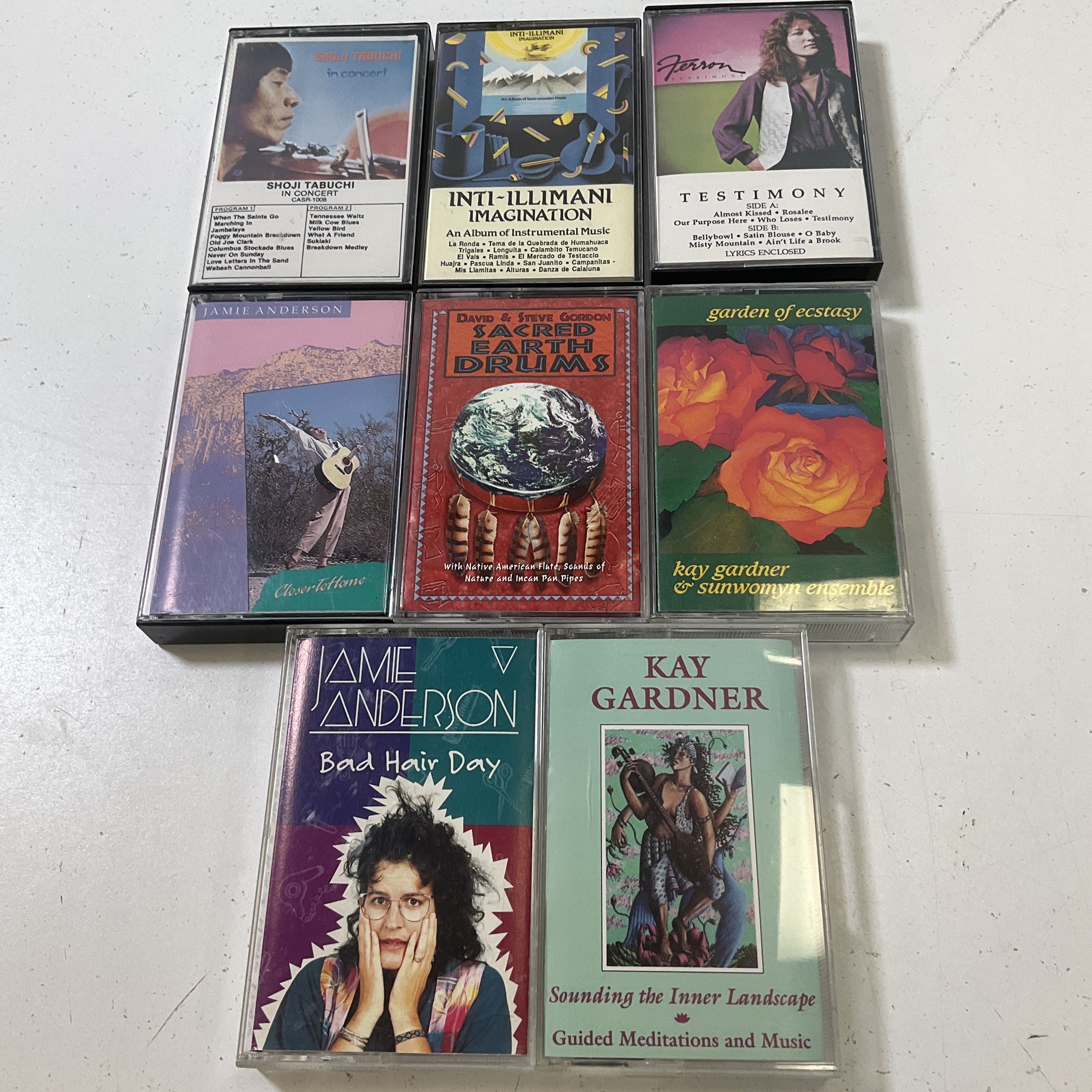Folk Music Cassette Tape Lot 1980s 1990s Lot Of 8 Jamie Anderson Kay Gardner