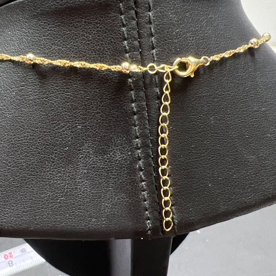 925 Sterling Silver Cross & Religious Charm Necklace Gold tone