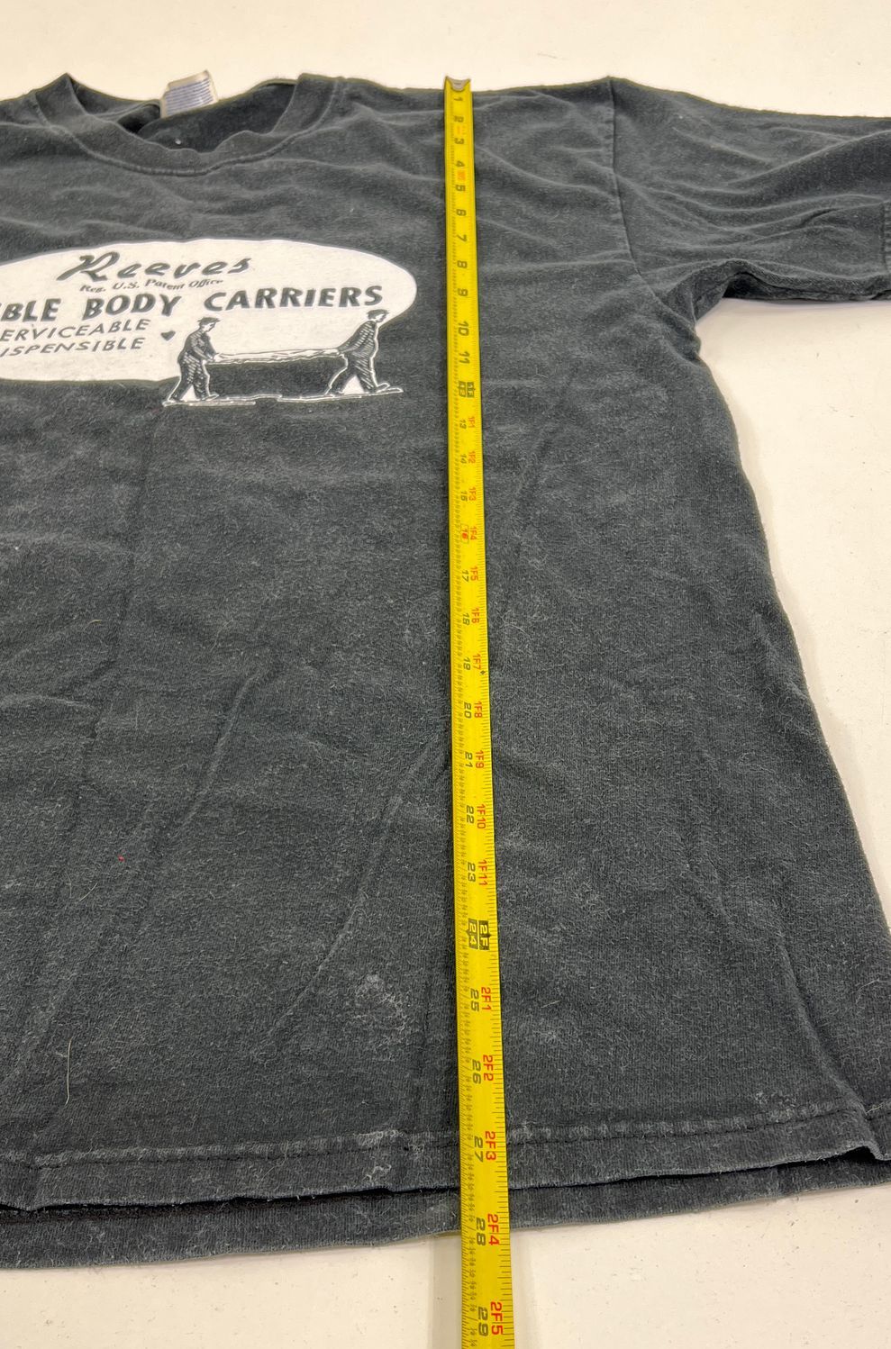 VTG Men's Hanes Flexible Body Carriers T-shirt Faded Black Goth Y2K Size Large