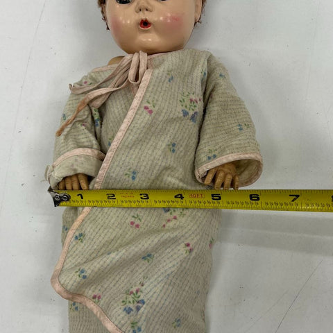 Vintage American Character Composition Bent Limb Baby Doll Sleep Eyes 13"