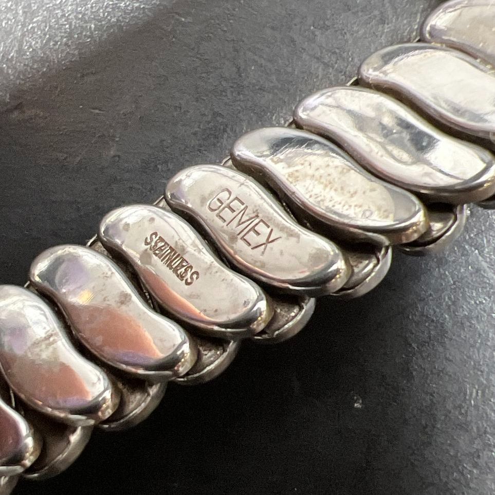 Gemex Sterling Silver and Stainless Steel ID Bracelet