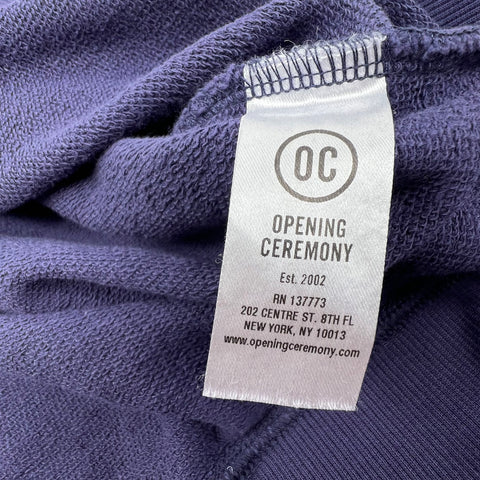 Opening Ceremony Navy NWT Collegiate Cut Off Sleeveless Hoodie Unisex Size L