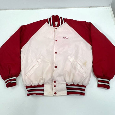 Vintage 80s Sable South Packers Football Varsity Jacket Quilted Lined USA Sz XL
