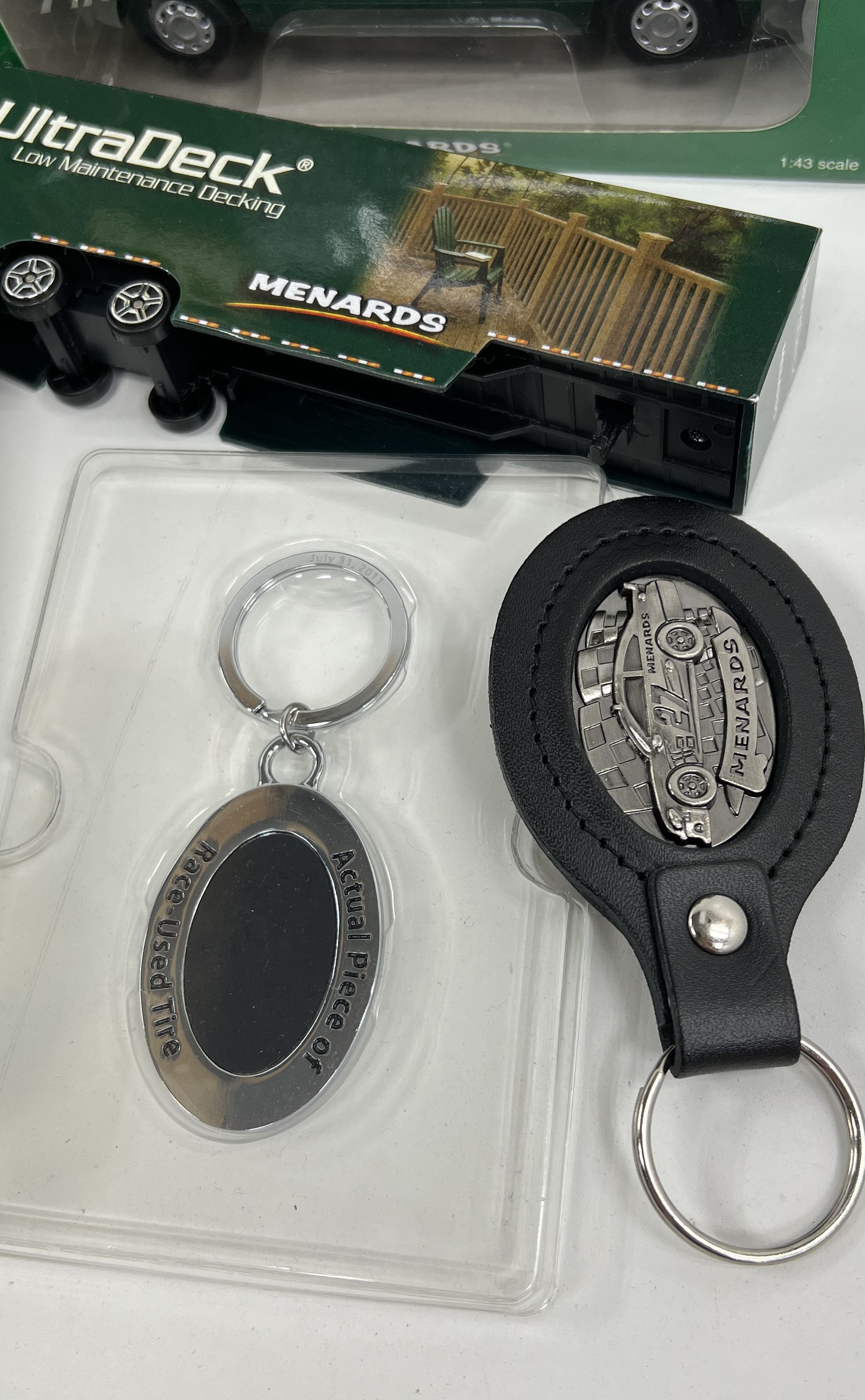 Collectible Menards Playing Cards Keychains Cars & Trucks Toy Lot Some NIB