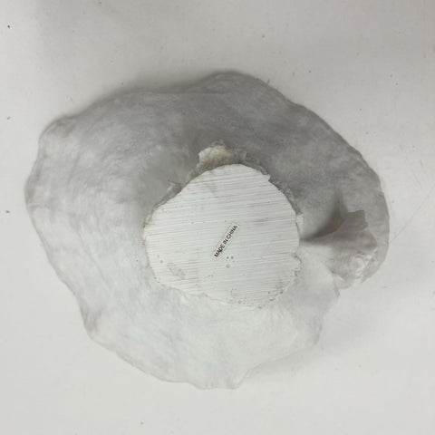 Large White Faux Coral Decorative Bowl Sculpture Coastal Nautical Centerpiece