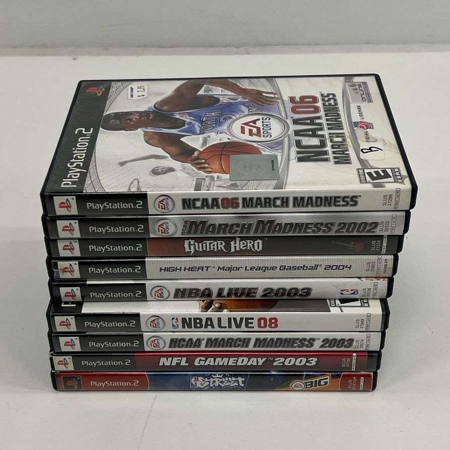 Sony Playstation 2 PS2 Mixed Games Lot in Cases UNTESTED NBA NCAA NFL High Heat