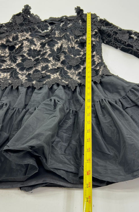 Antonio Melani x Born on Fifth Gemma Lace Taffeta Dress Black Sz 8