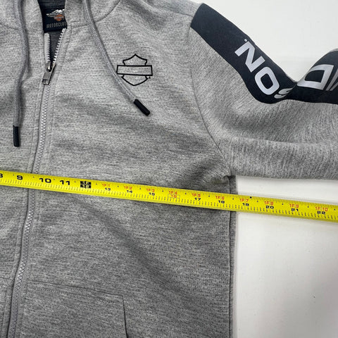 Harley-Davidson Bar & Shield Logo Full Zip Hoodie Heather Gray Sz M