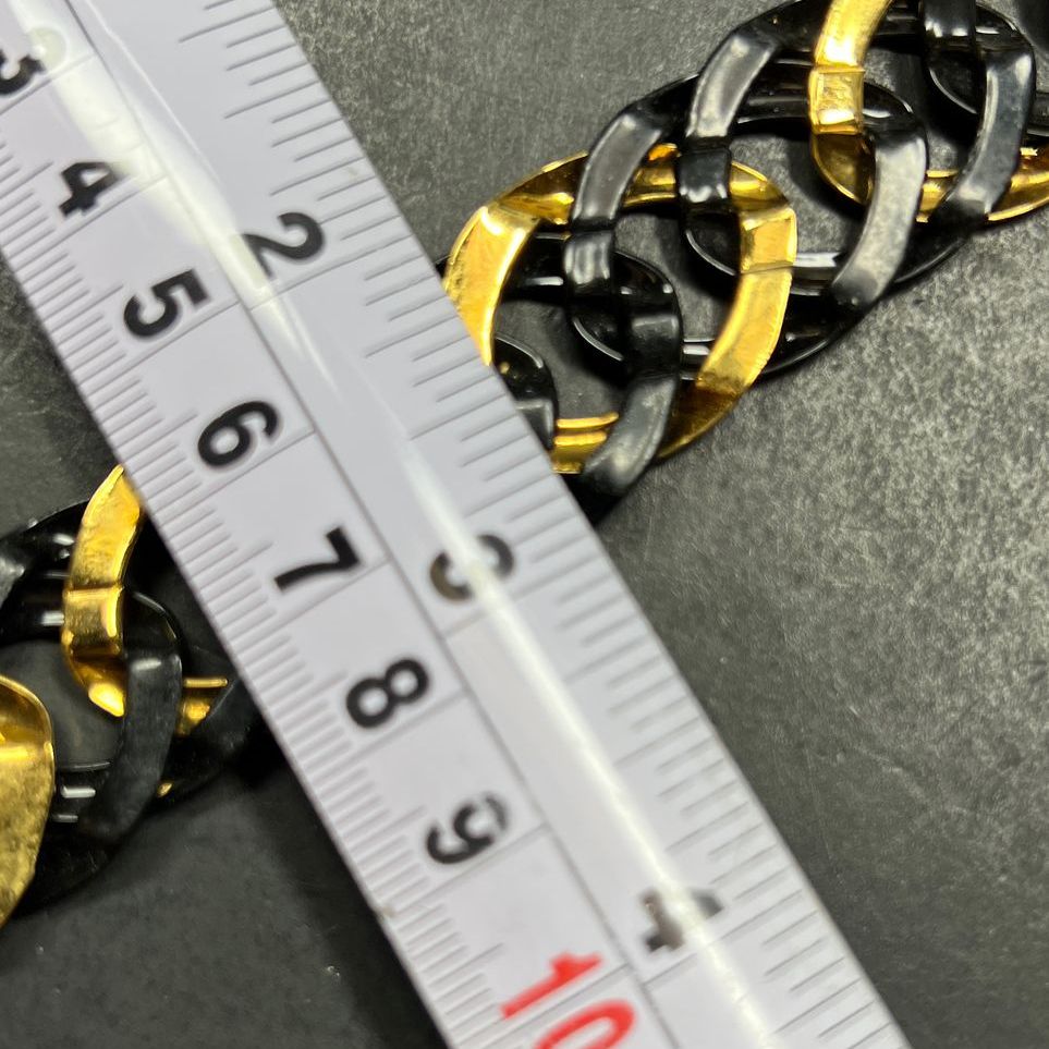 Napier Gold and Black Chain Link Necklace