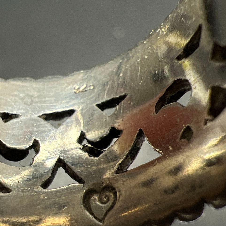 Brighton Sterling Silver Filigree Ring Size 9