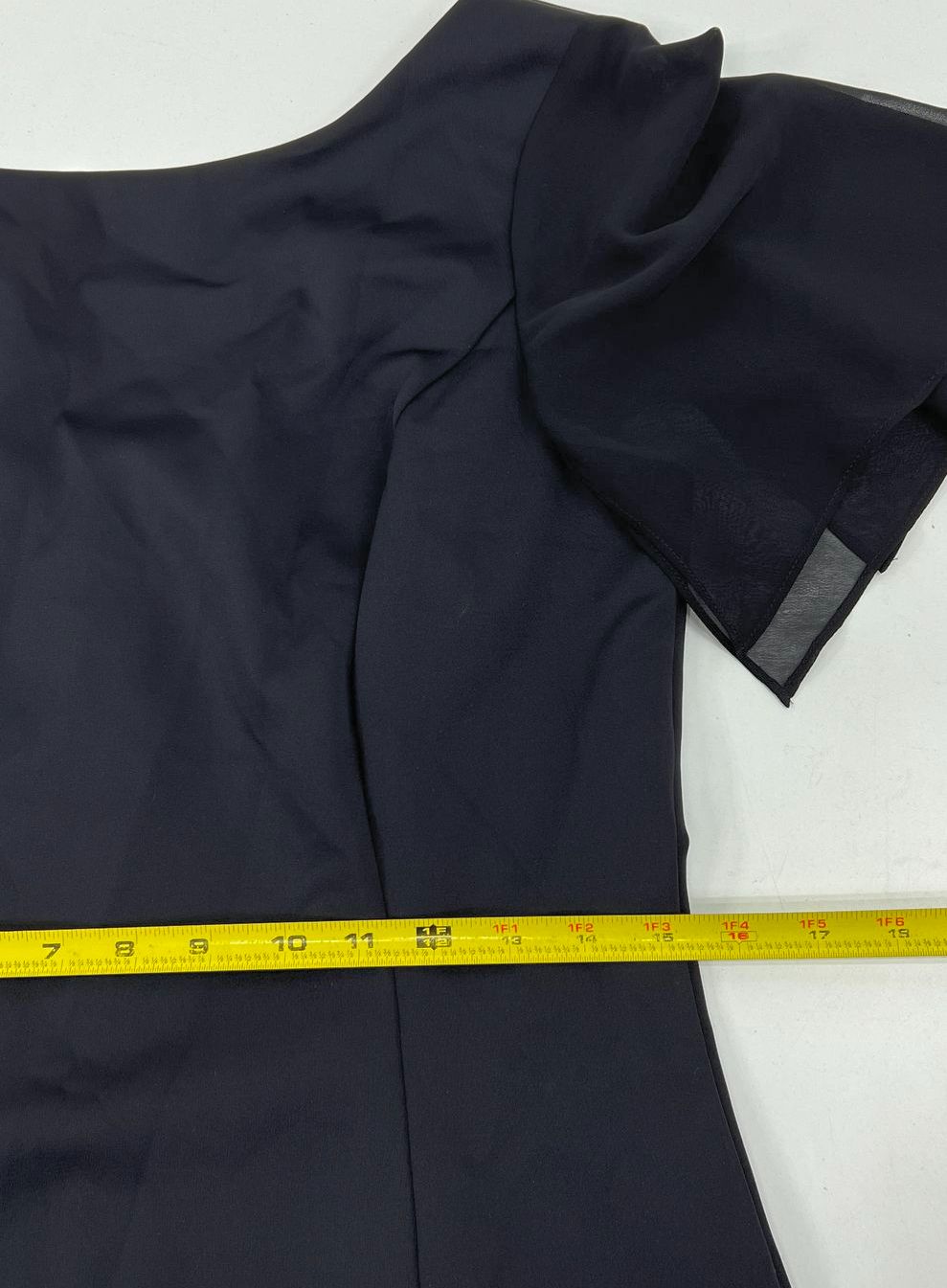 White House Black Market Flutter-Sleeve Sheath Dress Black Womens Size 10 NWT