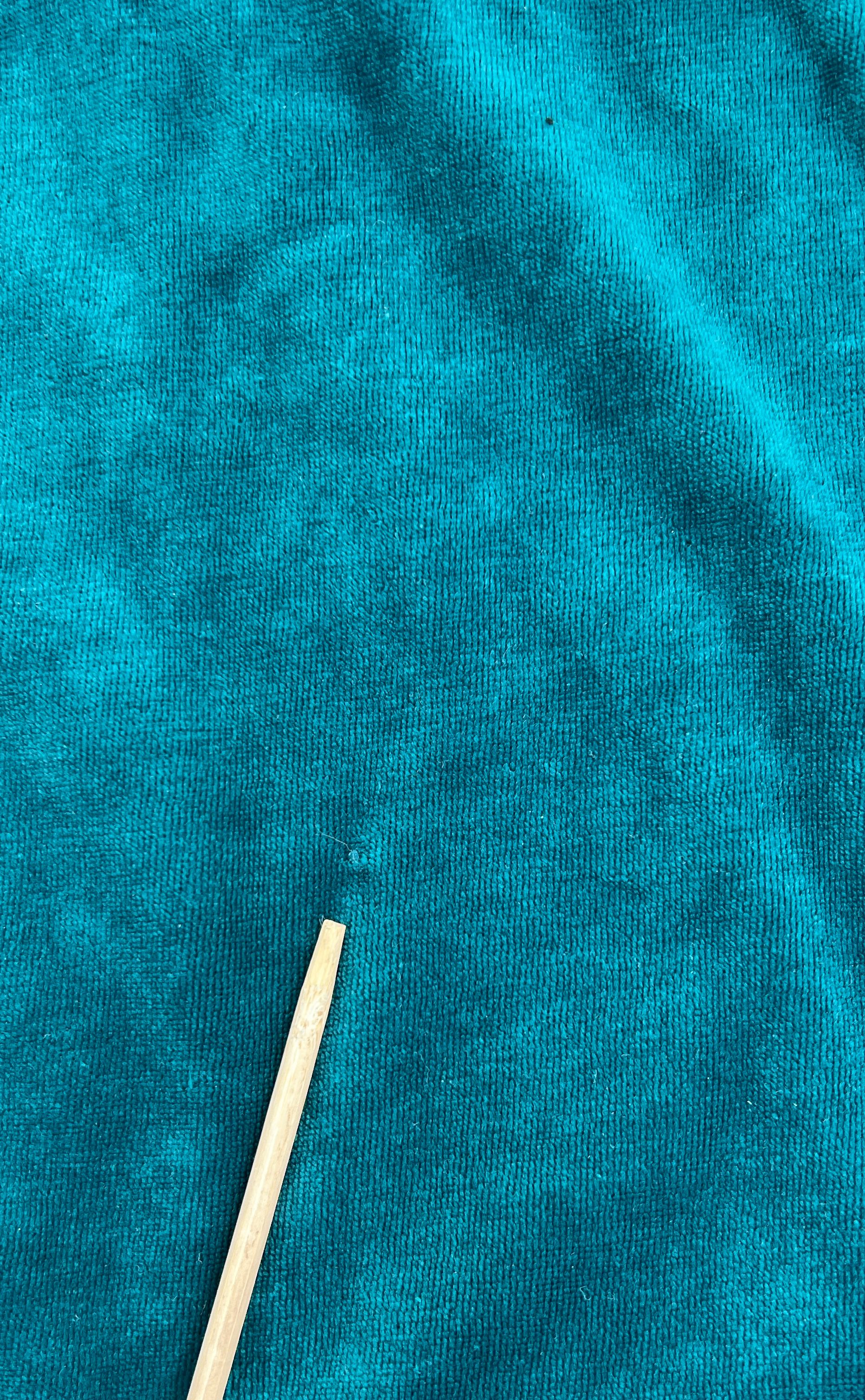 VTG Men's Tall Man Teal Acrylic Velour Banded Pullover 1/4 Zip Jacket - Size XLT